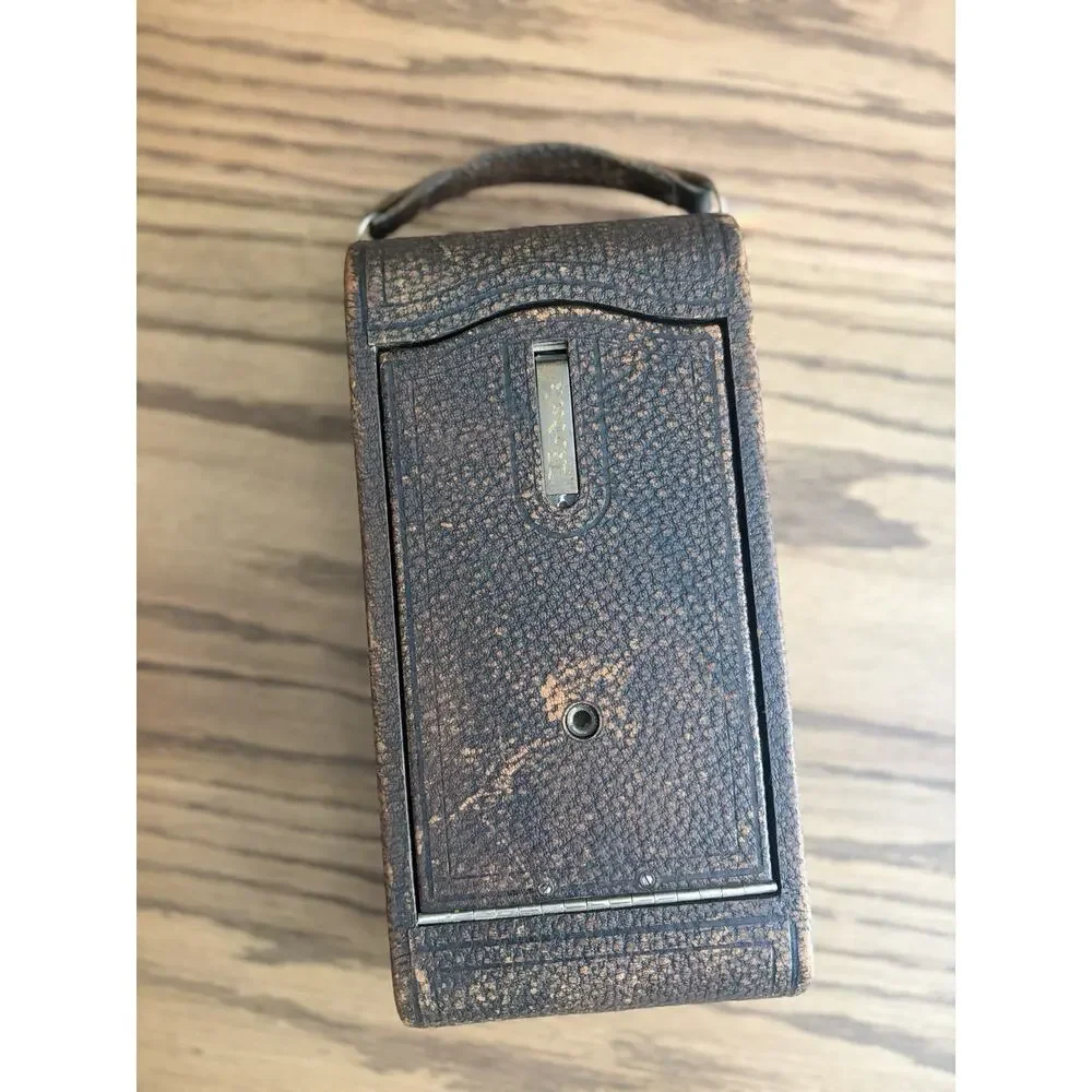 Antique Kodak No. 3A Folding Pocket Camera Model C Red Leather Bellows With Case